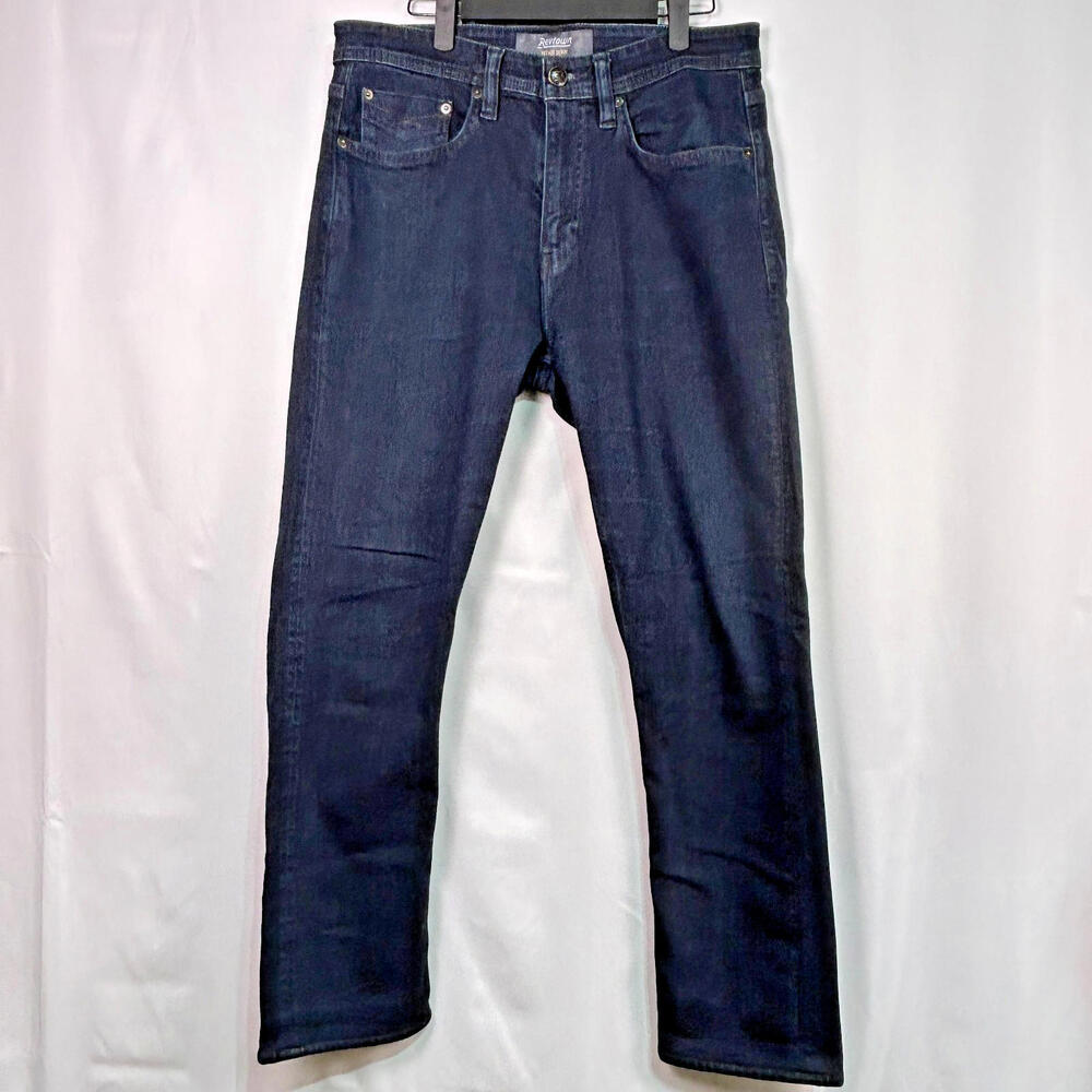 RevTown Decade Denim “Sharp” Men’s Dark Wash Jeans – W31 L30 – Slim Straight